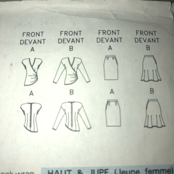 Vintage Vogue 7248 skirt and top pattern- uncut- stylish outfit by vogue - Picture 4 of 7